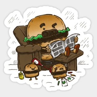 The Dad Burger Sticker